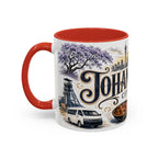Johannesburg Coffee Mug | South Africa Travel Souvenir | Vintage Illustrated City Gift | 11 oz 15 oz Accent Mug