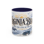 Virginia Beach Coffee Mug | United States Travel Souvenir | Vintage Illustrated City Gift | 11 oz 15 oz Accent Mug