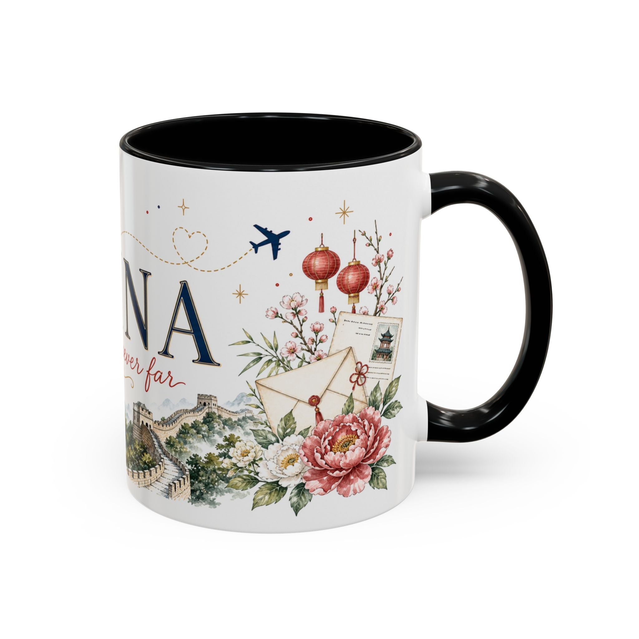 China Home Country Mug | Moving Away Gift | Long Distance Friendship | 11 oz 15 oz Accent Mug