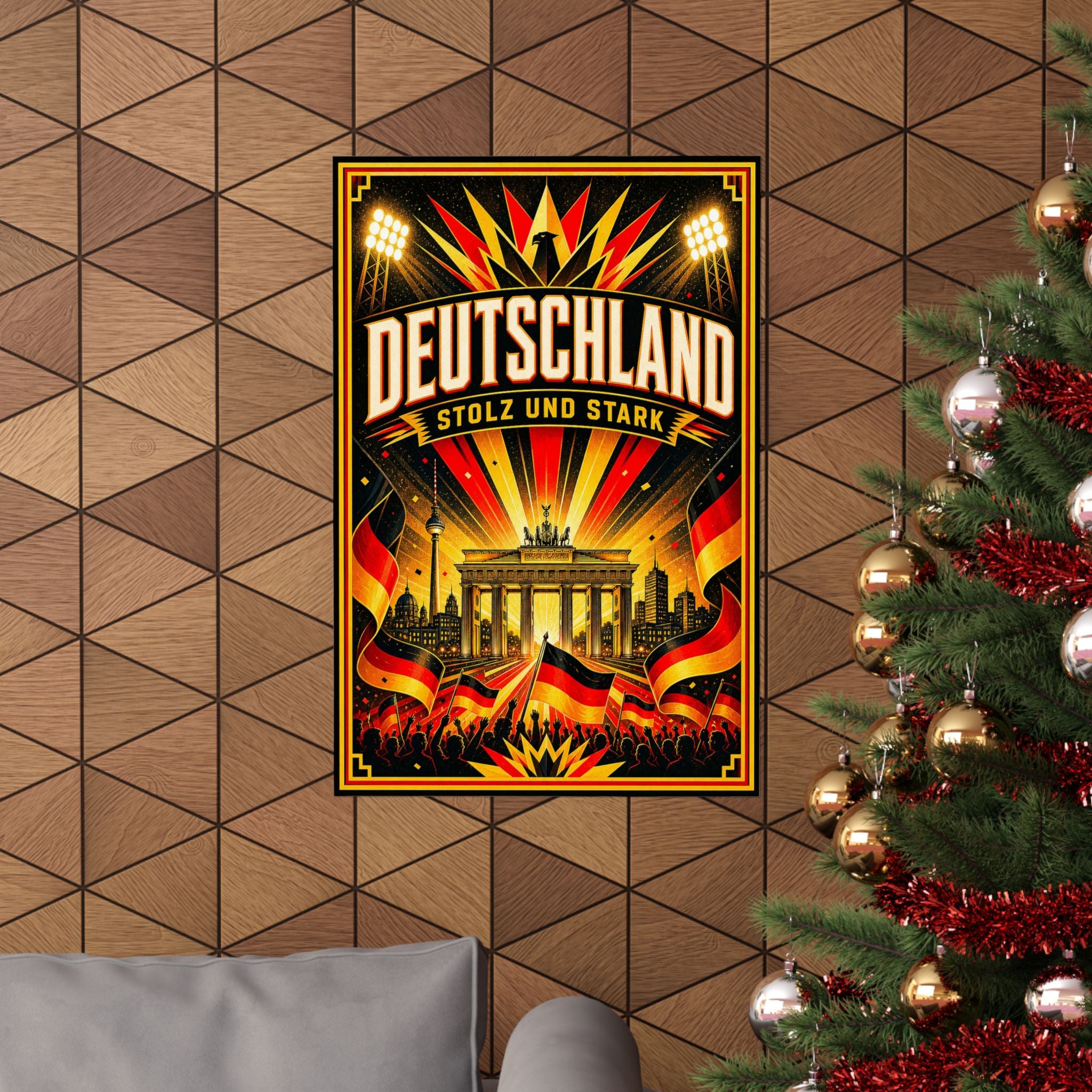 Germany World Cup Poster | Rally Fan Art Print | 2026 Soccer Wall Decor