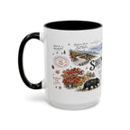 Shenandoah National Park Coffee Mug | Virginia Blue Ridge Hiking Autumn Gift | Accent Color Ceramic 11oz 15oz