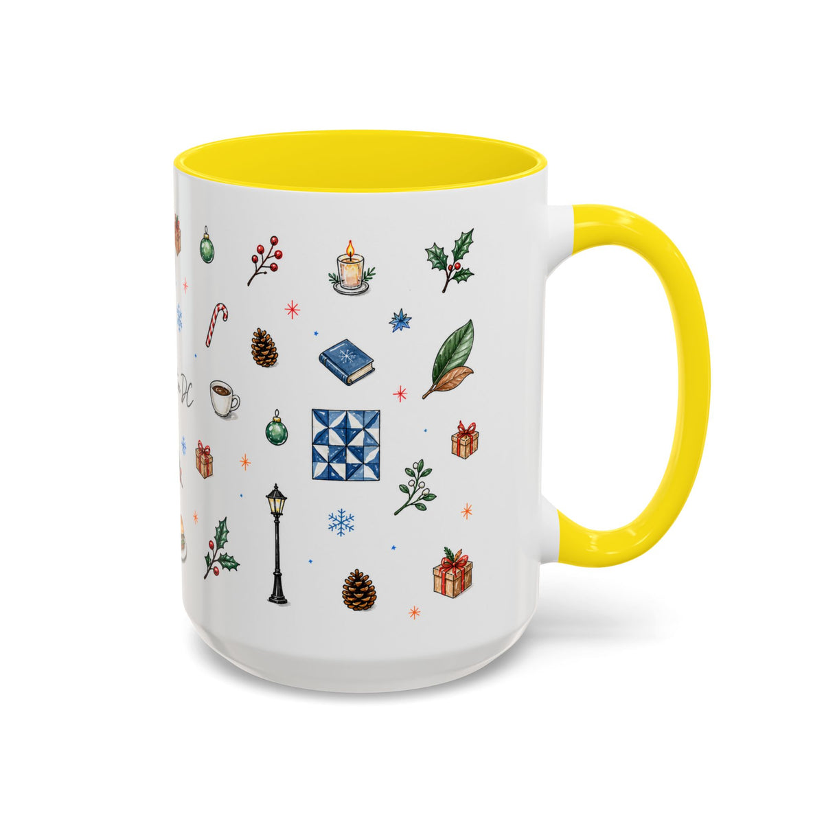 Washington DC Christmas Mug | Watercolor City Souvenir | Ceramic Coffee Cup 11oz 15oz