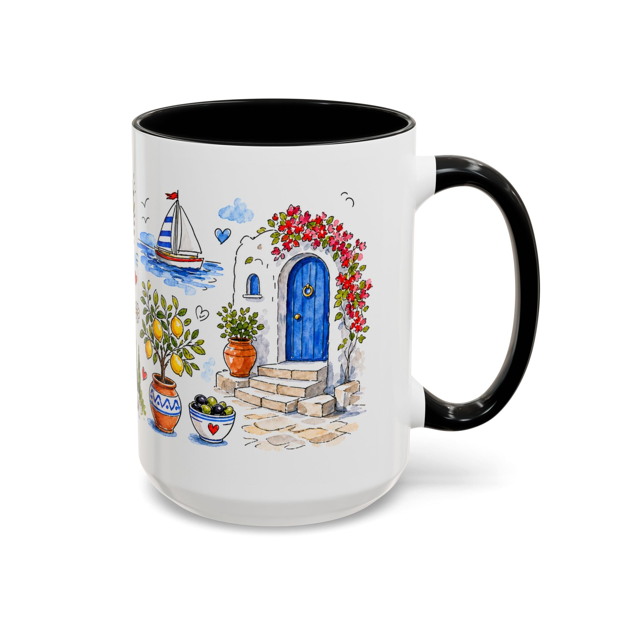 Athens Travel Mug | European City Souvenir Accent Coffee Mug | 11oz 15oz Ceramic Cup