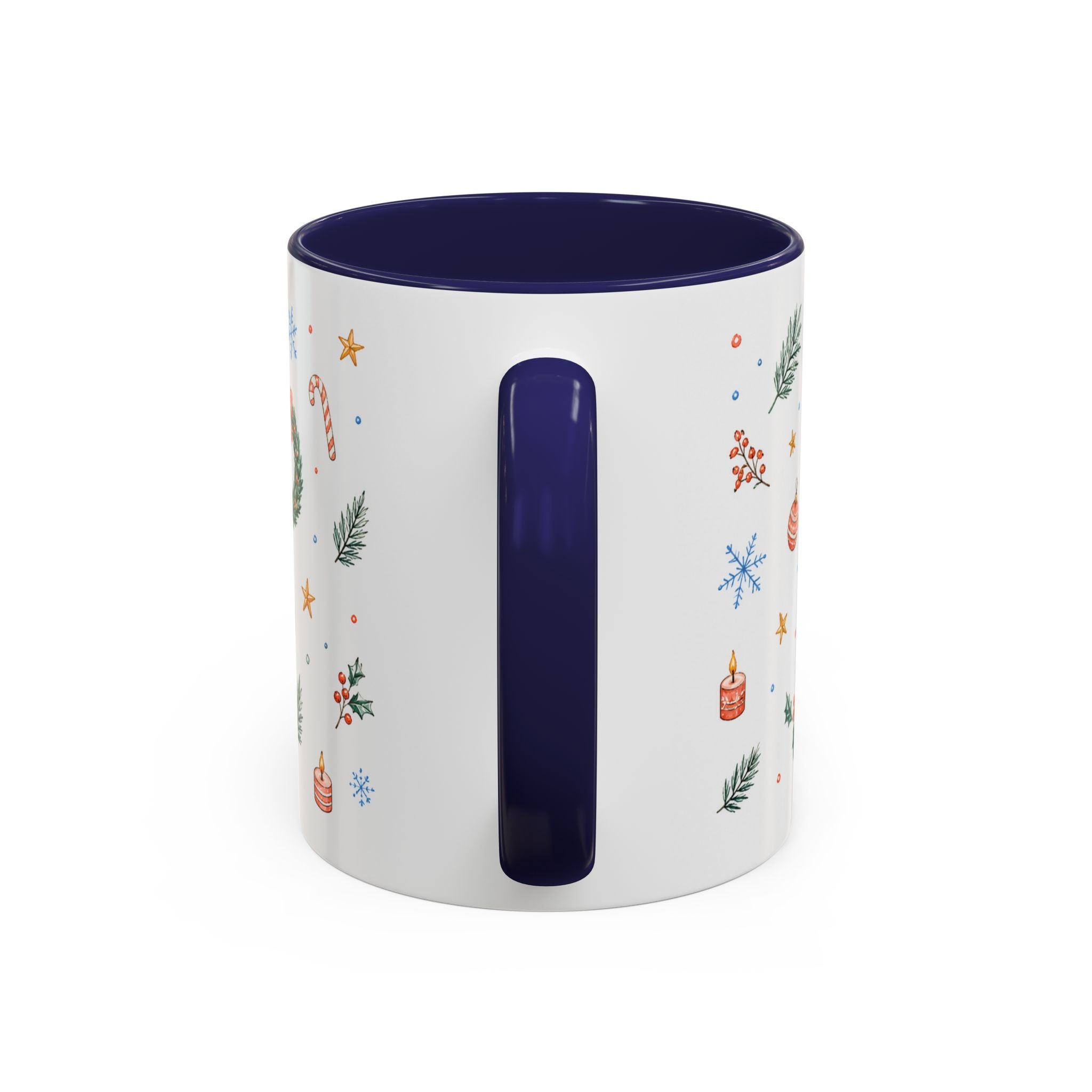 Christmas Mug | Watercolor Tree Gifts Wreath Holiday Cup | Accent Coffee Mug 11oz 15oz