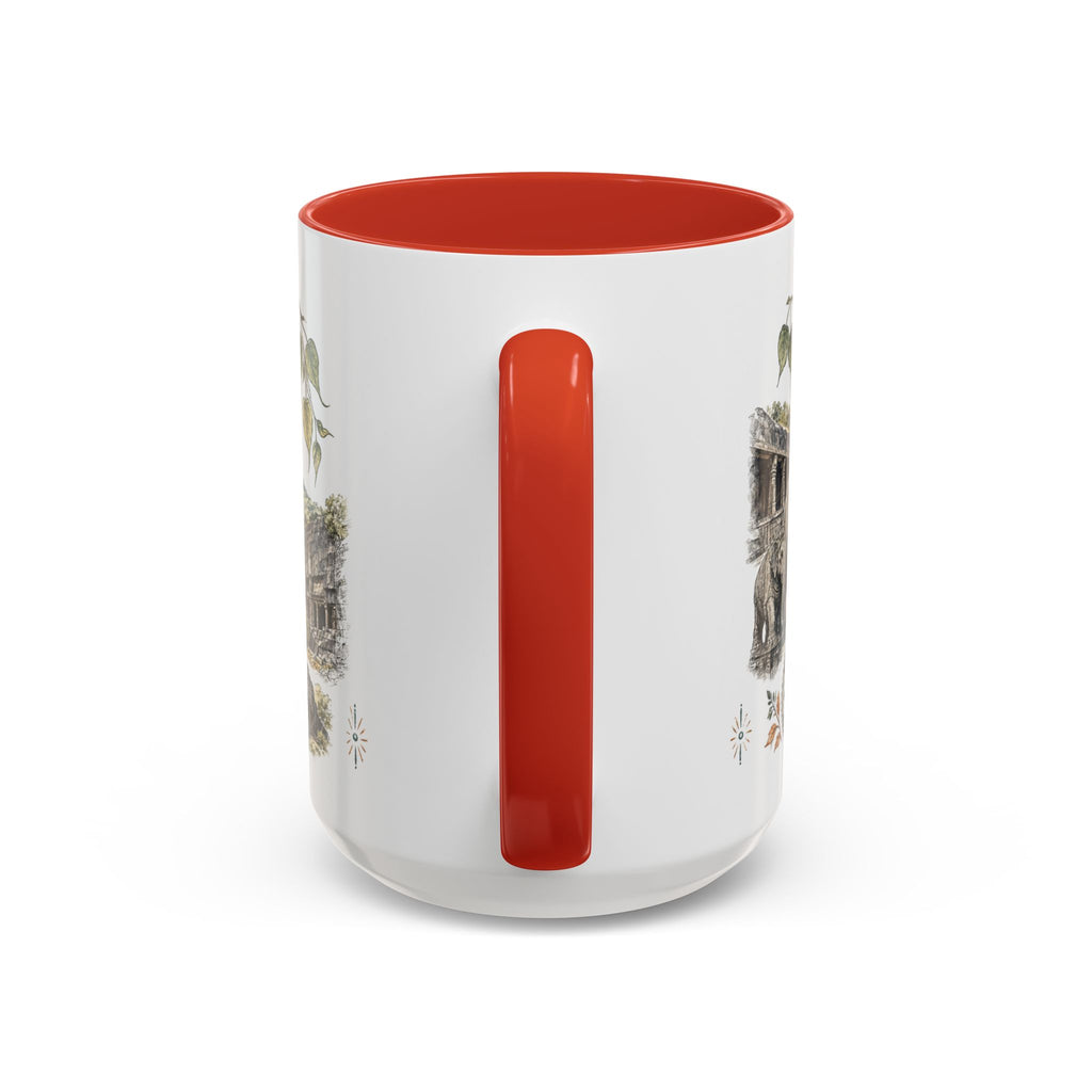 Ellora Caves Mug, India Travel Souvenir, Bucket List Gift, Accent Ceramic Coffee Mug 11oz 15oz