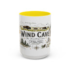 Wind Cave National Park Coffee Mug | South Dakota Cave Bison Prairie Gift | Accent Color Ceramic 11oz 15oz