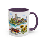 Wichita Illustrated Travel Mug | City Souvenir Accent Coffee Mug | 11oz 15oz Ceramic Cup
