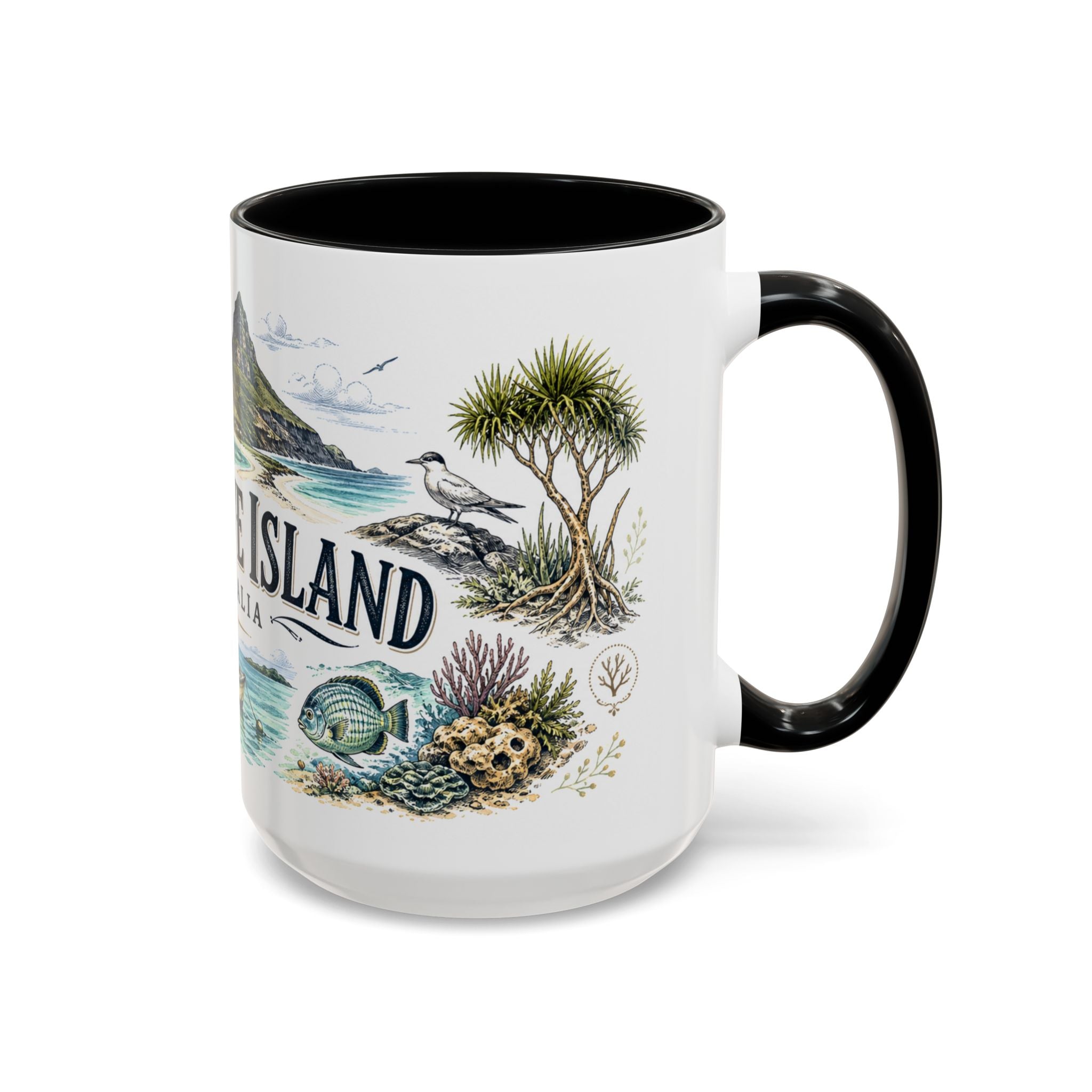 Lord Howe Island Mug, Australia Travel Souvenir, Bucket List Gift, Accent Ceramic Coffee Mug 11oz 15oz