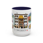 Innsbruck Illustrated Travel Mug | City Souvenir Accent Coffee Mug | 11oz 15oz Ceramic Cup