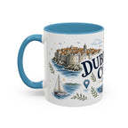 Dubrovnik Coast Coffee Mug | Travel Destination Souvenir Gift | Accent Color Ceramic 11oz 15oz