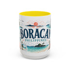 Boracay Coffee Mug | Travel Destination Souvenir Gift | Accent Color Ceramic 11oz 15oz