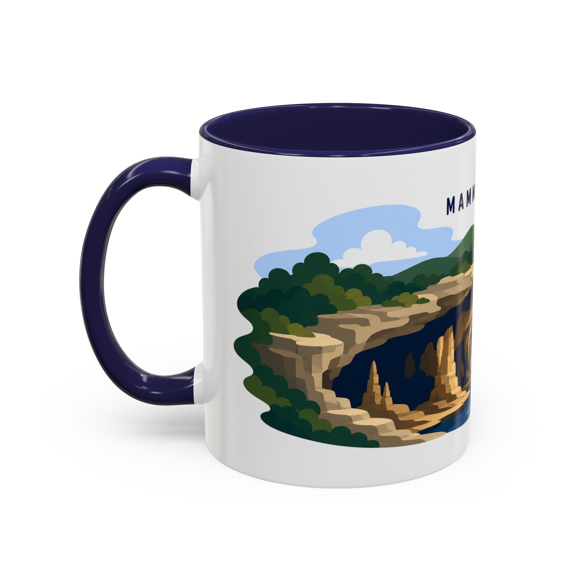 Mammoth Cave National Park Coffee Mug | Solid Color Block Park Souvenir | 11oz 15oz Accent Mug