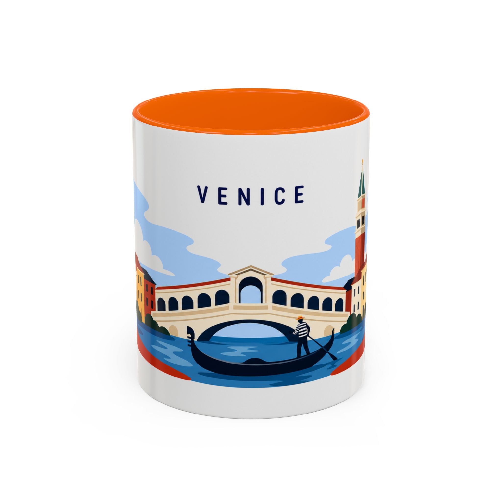 Venice Coffee Mug | Travel Destination Souvenir Gift | Accent Color Ceramic 11oz 15oz