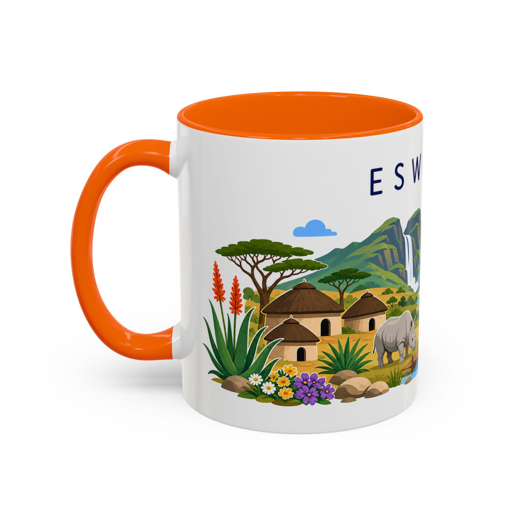 Eswatini Coffee Mug | Travel Souvenir Accent Mug | Country Gift Ceramic Cup 11oz 15oz