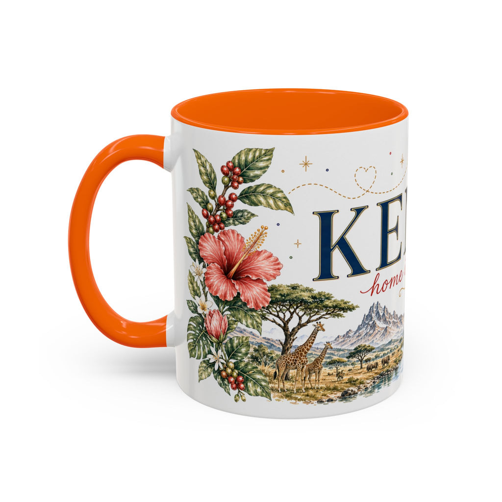 Kenya Home Country Mug | Moving Away Gift | Long Distance Friendship | 11 oz 15 oz Accent Mug