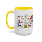 Storybook Cottage Breakfast Mug | Hand Painted Fairy Tale Accent Coffee Mug