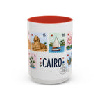 Cairo Coffee Mug | Postage Stamp Collage Mug | Travel Souvenir Accent Cup 11oz 15oz