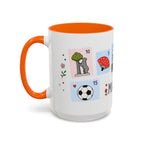 Madrid Coffee Mug | Postage Stamp Collage Mug | Travel Souvenir Accent Cup 11oz 15oz