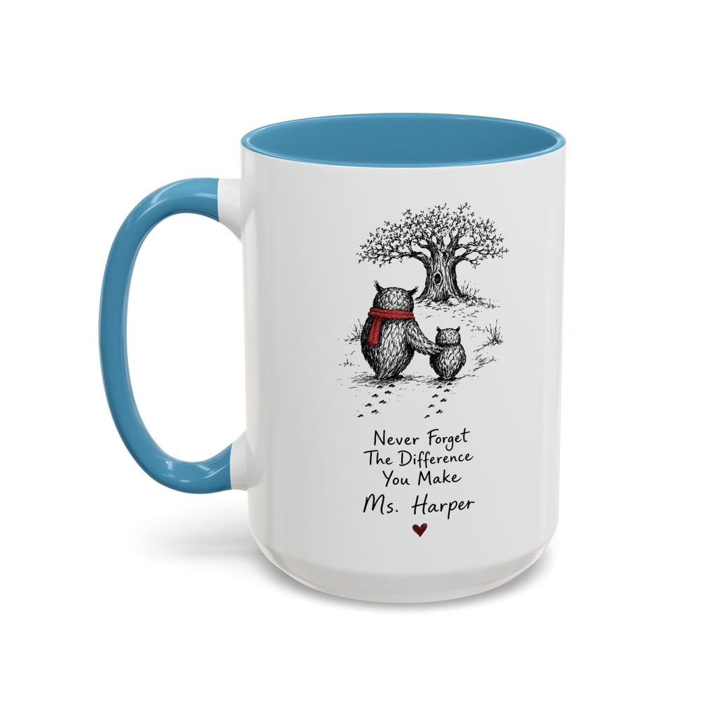 Personalized Wise Owl Teacher Mug | Owl Always Love Teaching | Custom Name Teacher Gift | 11oz 15oz