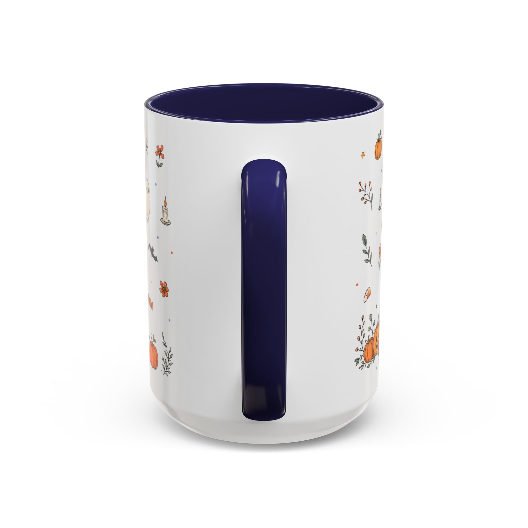Halloween Party Mug | Ghost Black Cat Candy Watercolor Gift | Accent Cup 11oz 15oz