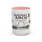Gateway Arch National Park Coffee Mug | Missouri St. Louis Landmark Gift | Accent Color Ceramic 11oz 15oz