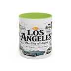 Los Angeles Coffee Mug | California Souvenir City Gift | Accent Color Ceramic 11oz 15oz