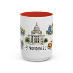 Providence Illustrated Travel Mug | City Souvenir Accent Coffee Mug | 11oz 15oz Ceramic Cup
