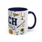 Coach Best Dad On The Field Coffee Mug | Father's Day Gift for Dad | Accent Color Ceramic 11oz 15oz