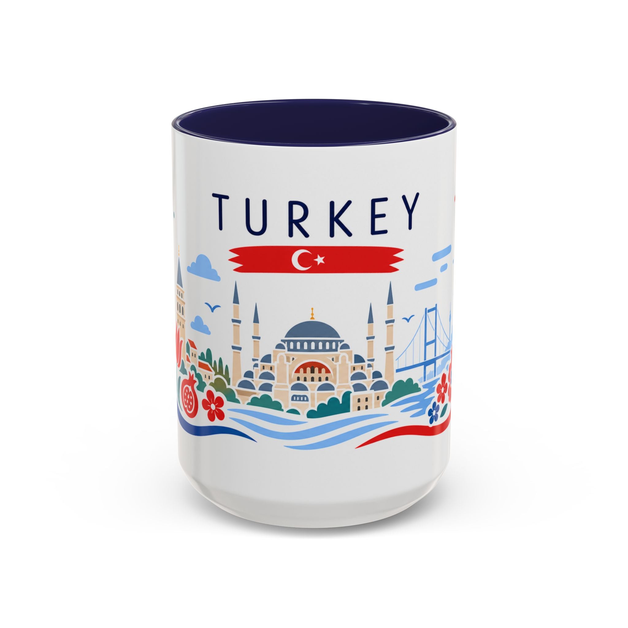 Turkey Coffee Mug | Travel Souvenir Accent Mug | Country Gift Ceramic Cup 11oz 15oz