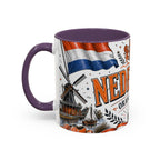 Netherlands Soccer Coffee Mug | World Cup Fan Gift | Accent Color Ceramic 11oz 15oz Match Day Cup