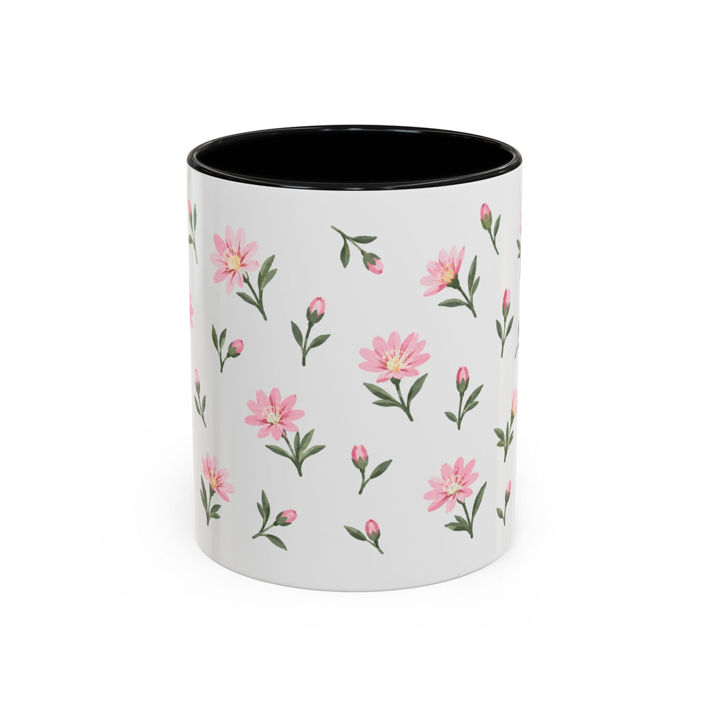 Montana Bitterroot Mug, State Flower Floral Coffee Cup, 11oz Botanical Gift