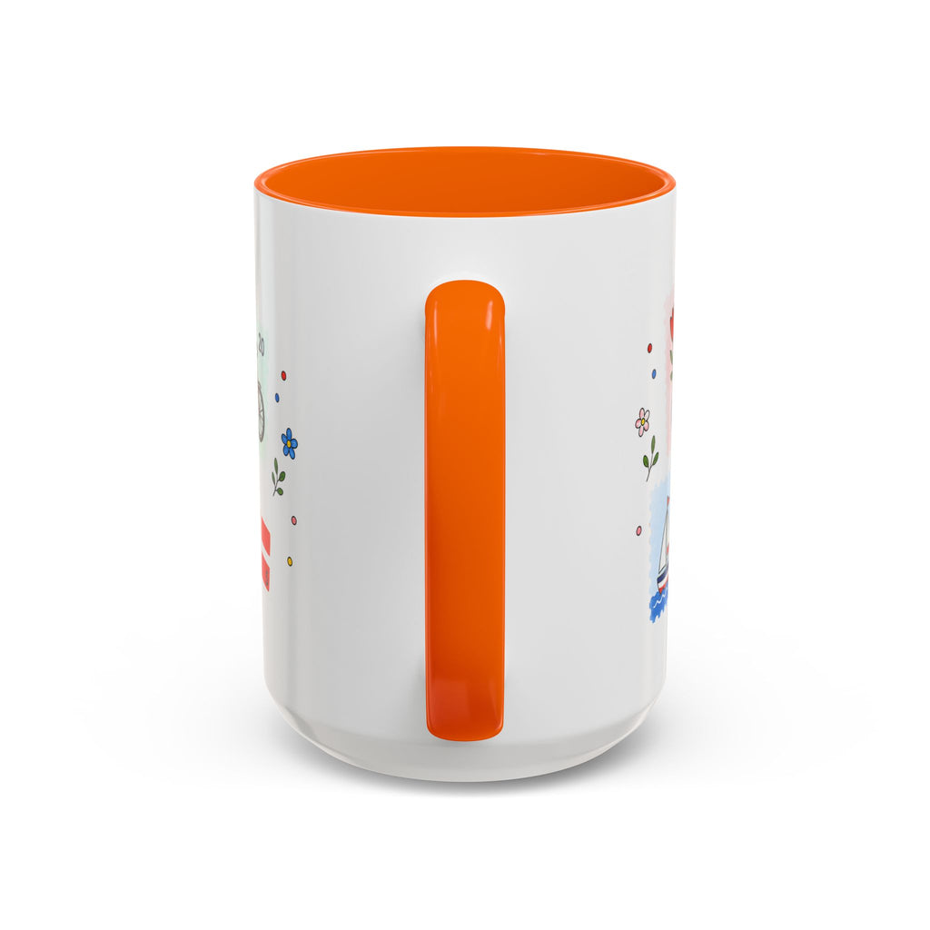 Copenhagen Coffee Mug | Postage Stamp Collage Mug | Travel Souvenir Accent Cup 11oz 15oz