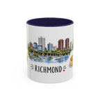 Richmond Illustrated Travel Mug | City Souvenir Accent Coffee Mug | 11oz 15oz Ceramic Cup