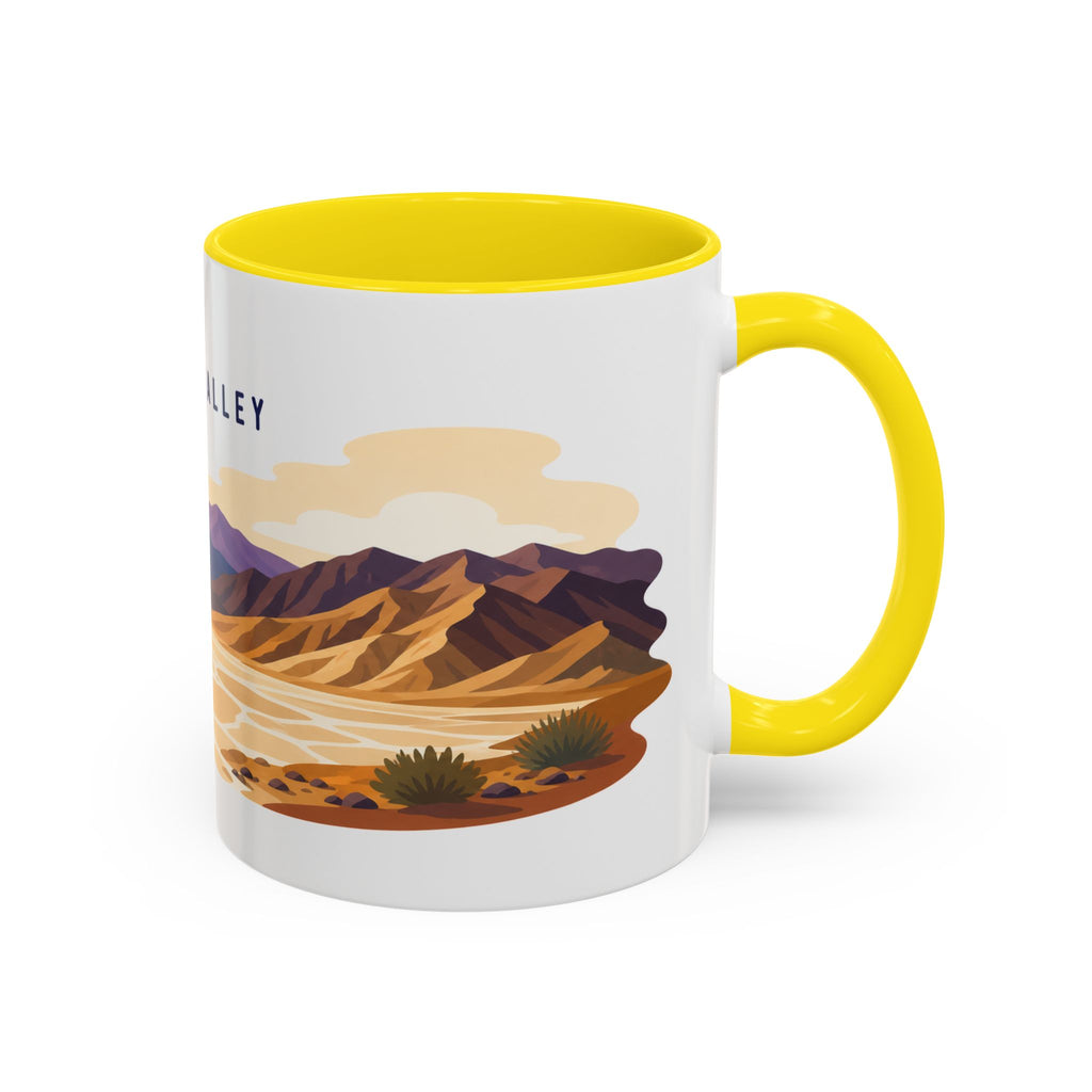 Death Valley National Park Coffee Mug | Solid Color Block Park Souvenir | 11oz 15oz Accent Mug