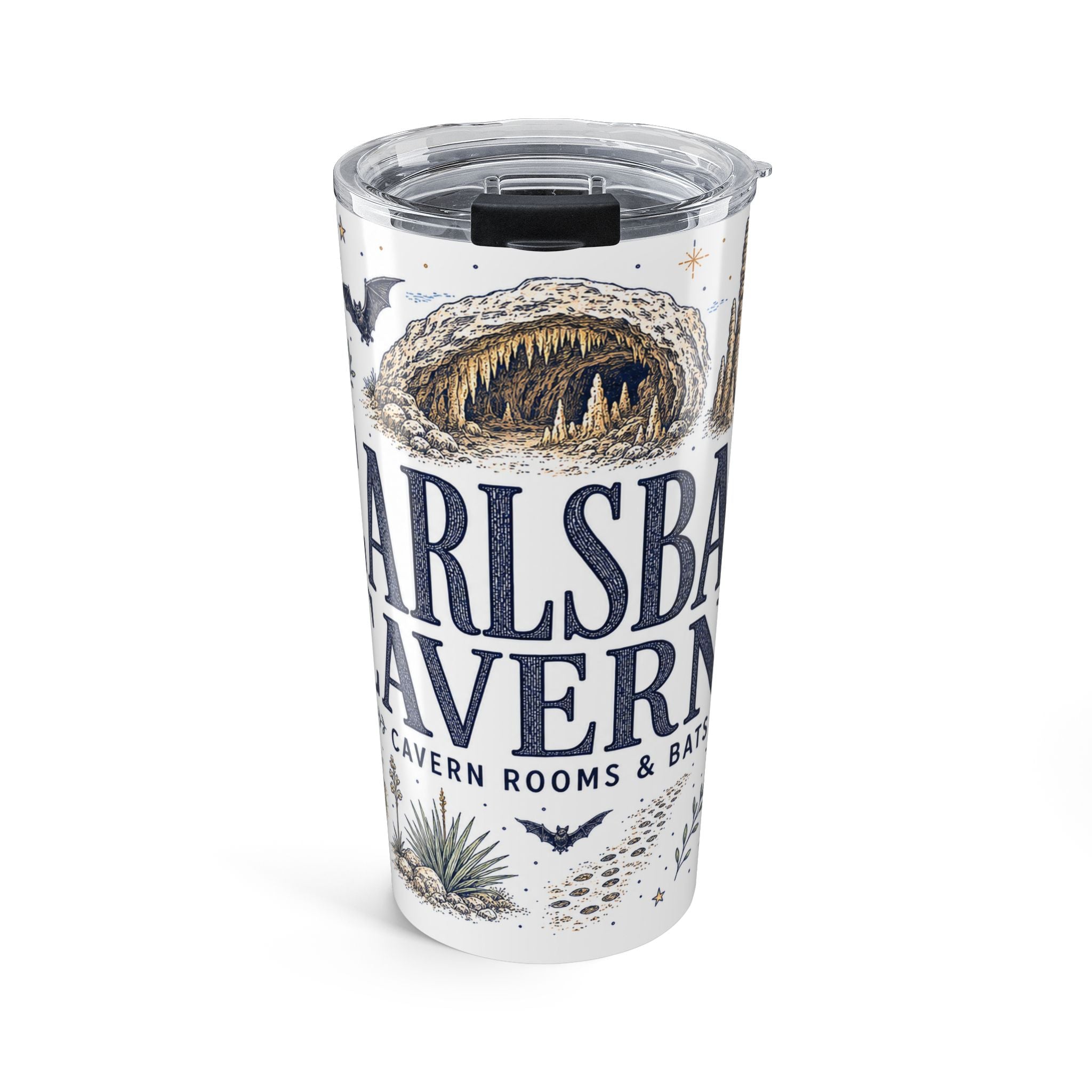 Carlsbad Caverns National Park 20oz Tumbler | New Mexico Cave Exploration Bat Gift | Insulated Stainless Steel Travel Cup