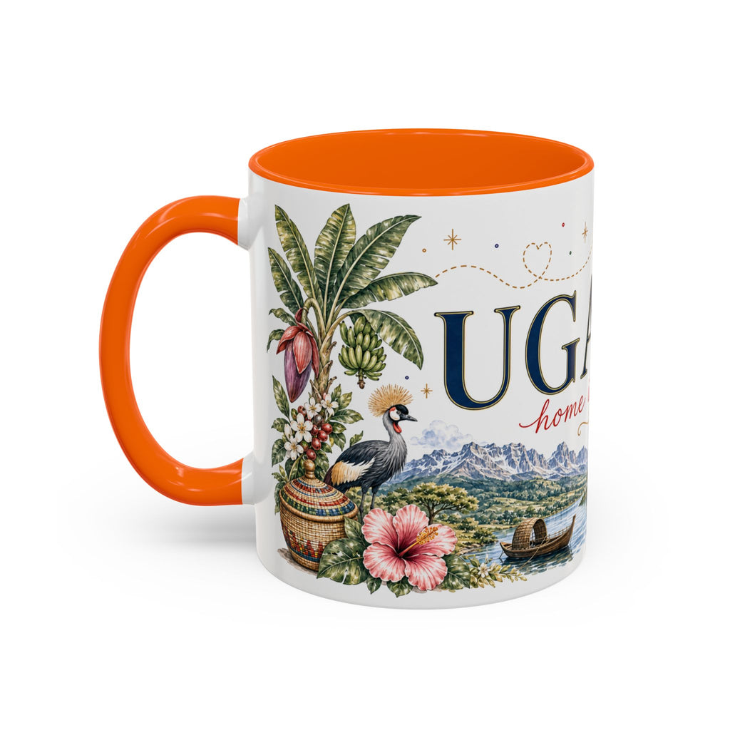 Uganda Home Country Mug | Moving Away Gift | Long Distance Friendship | 11 oz 15 oz Accent Mug