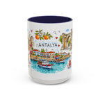 Antalya Travel Mug | European City Souvenir Accent Coffee Mug | 11oz 15oz Ceramic Cup