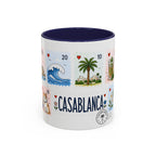 Casablanca Coffee Mug | Postage Stamp Collage Mug | Travel Souvenir Accent Cup 11oz 15oz