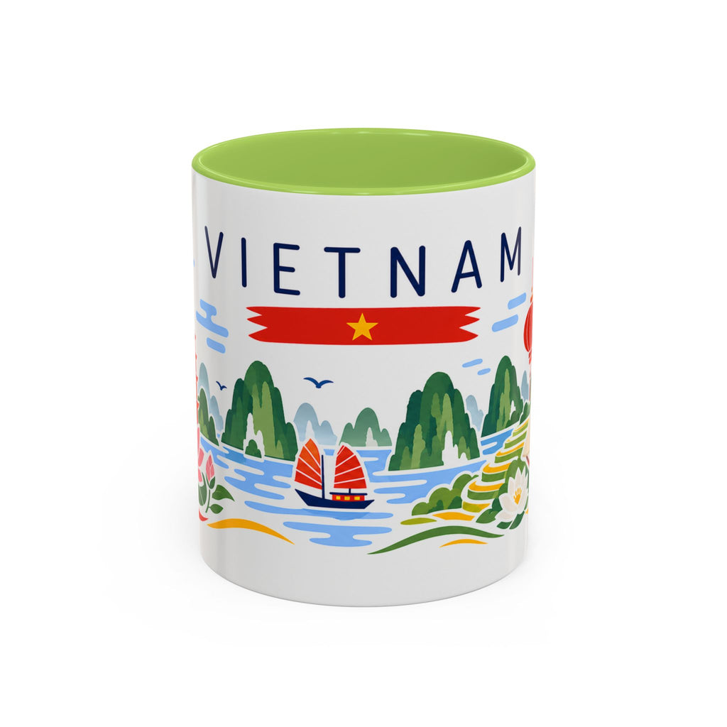 Vietnam Coffee Mug | Travel Souvenir Accent Mug | Country Gift Ceramic Cup 11oz 15oz