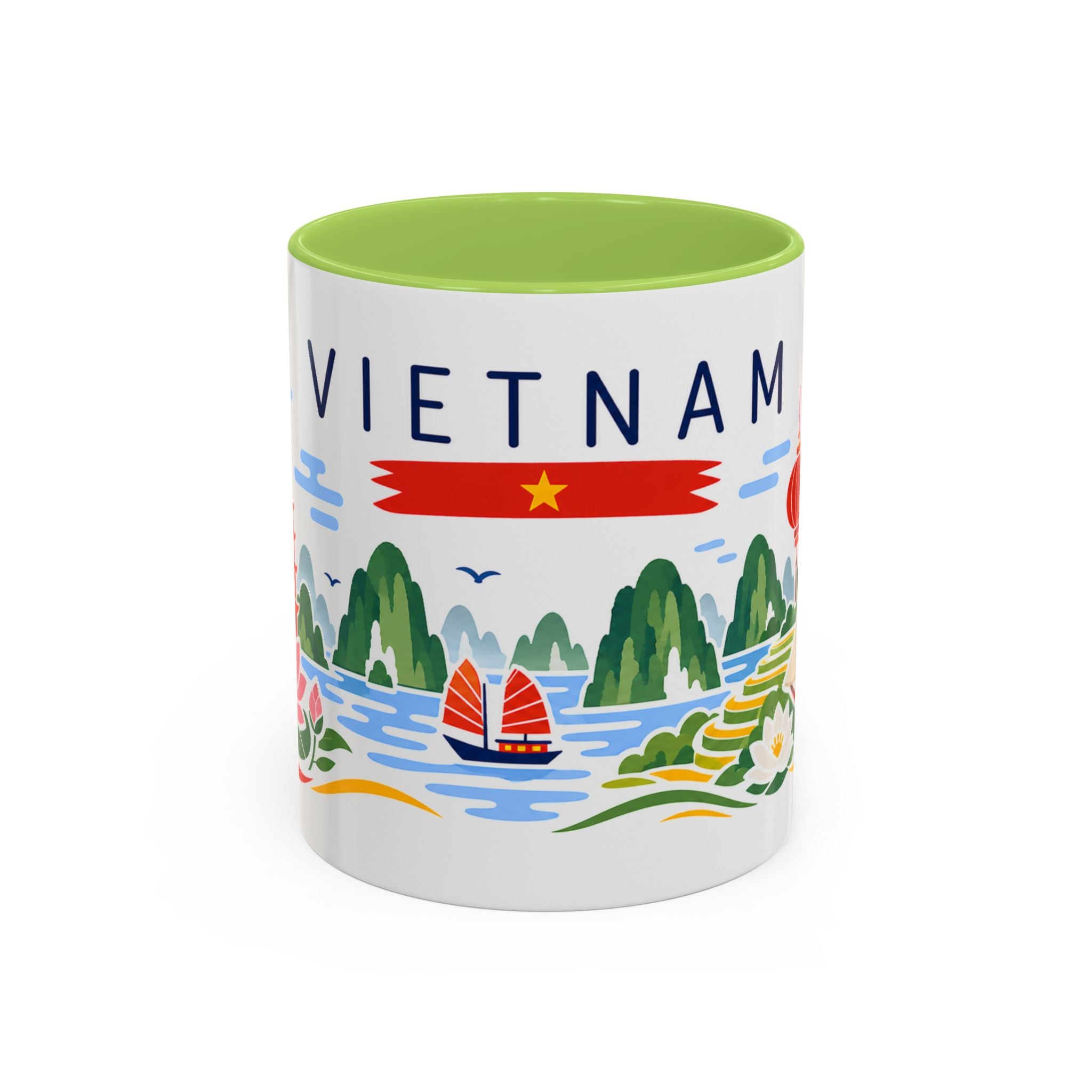 Vietnam Coffee Mug | Travel Souvenir Accent Mug | Country Gift Ceramic Cup 11oz 15oz