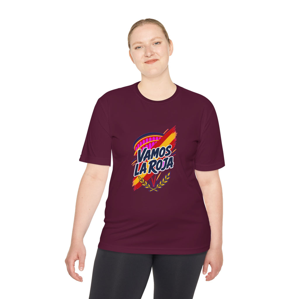 Spain Soccer T Shirt, Vamos La Roja Tee, World Football Fan Shirt, Moisture Wicking Sport Tee