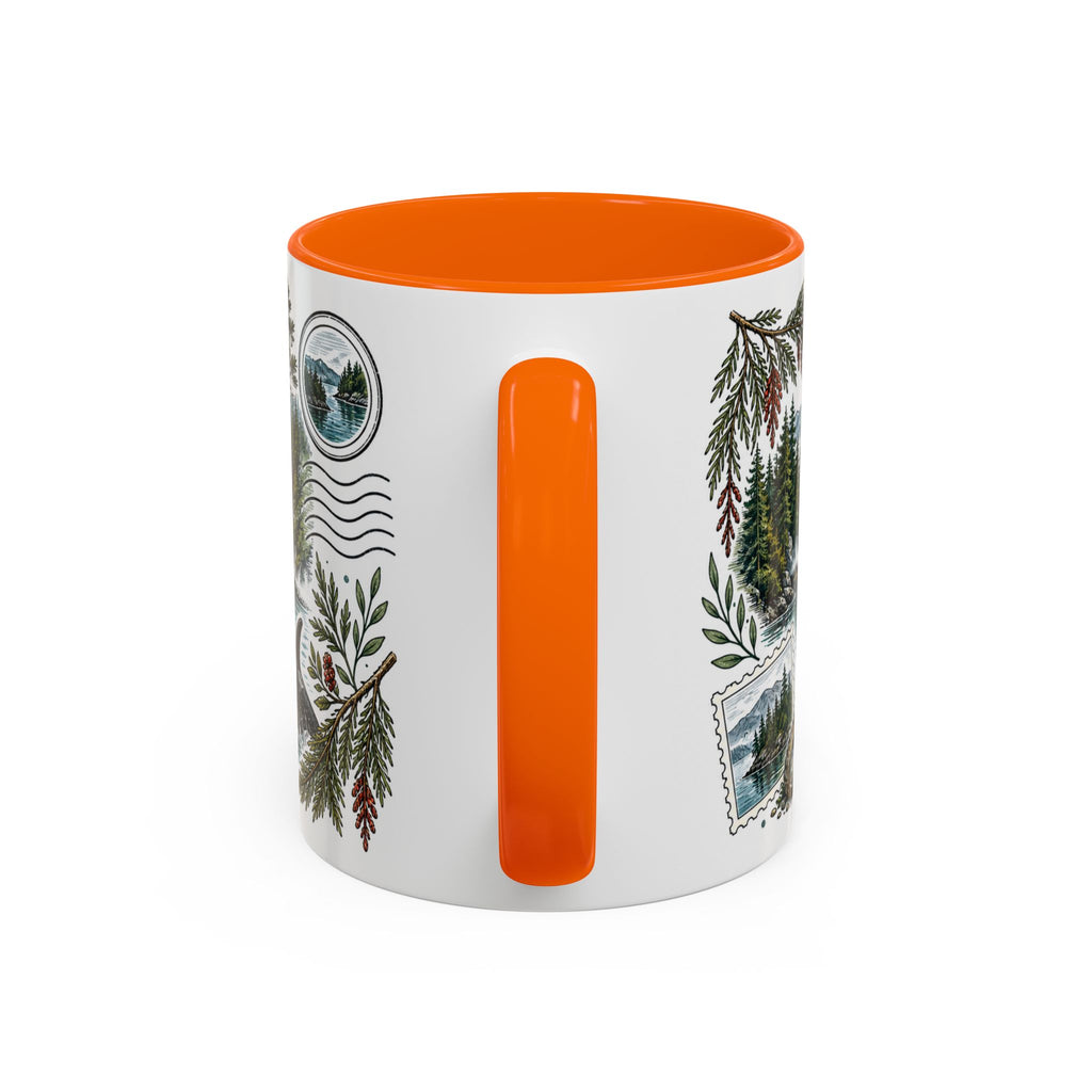 Queen Charlotte Sound Coffee Mug | Travel Destination Souvenir Gift | Accent Color Ceramic 11oz 15oz