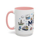 Mumbai Coffee Mug | India Souvenir Travel Gift | Accent Color Ceramic 11oz 15oz