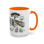 Big Sur Coffee Mug | Travel Destination Souvenir Gift | Accent Color Ceramic 11oz 15oz