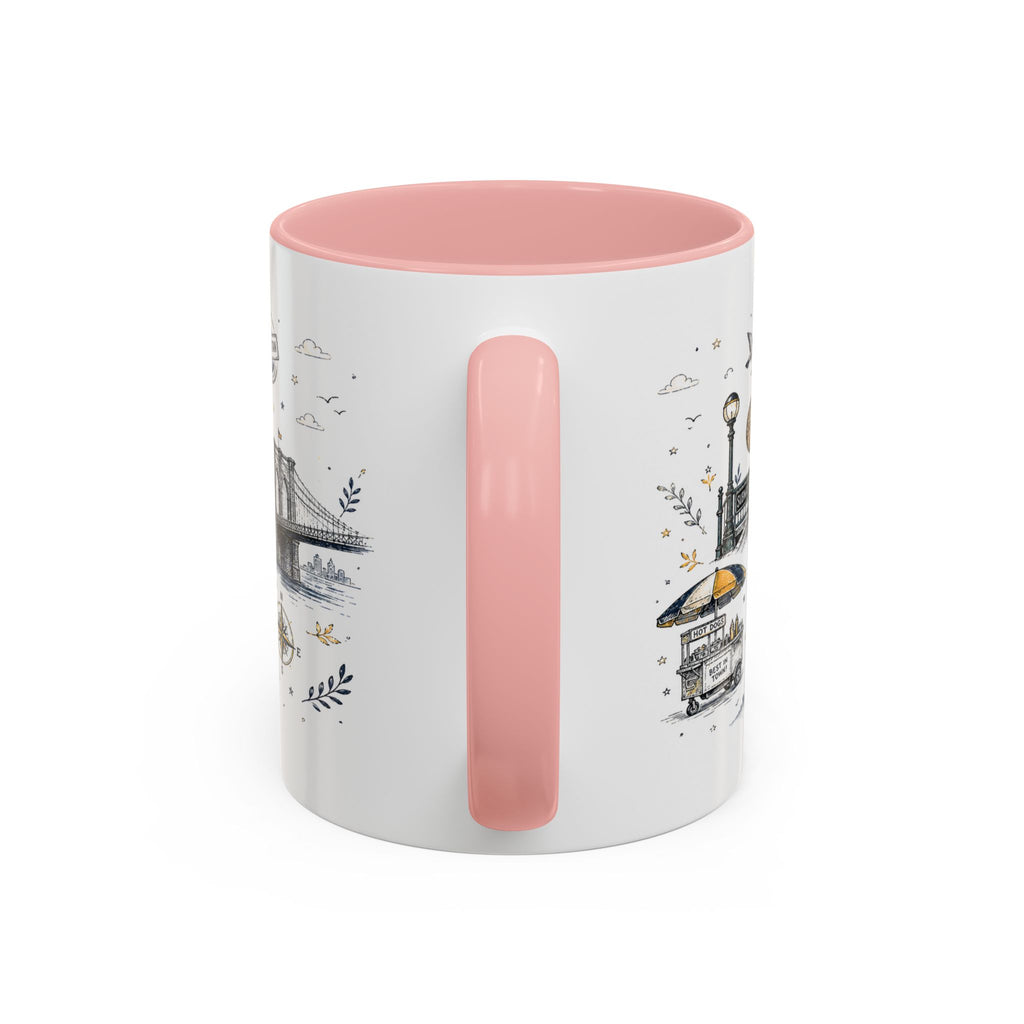 New York City Coffee Mug | New York Souvenir Travel Gift | Accent Color Ceramic 11oz 15oz