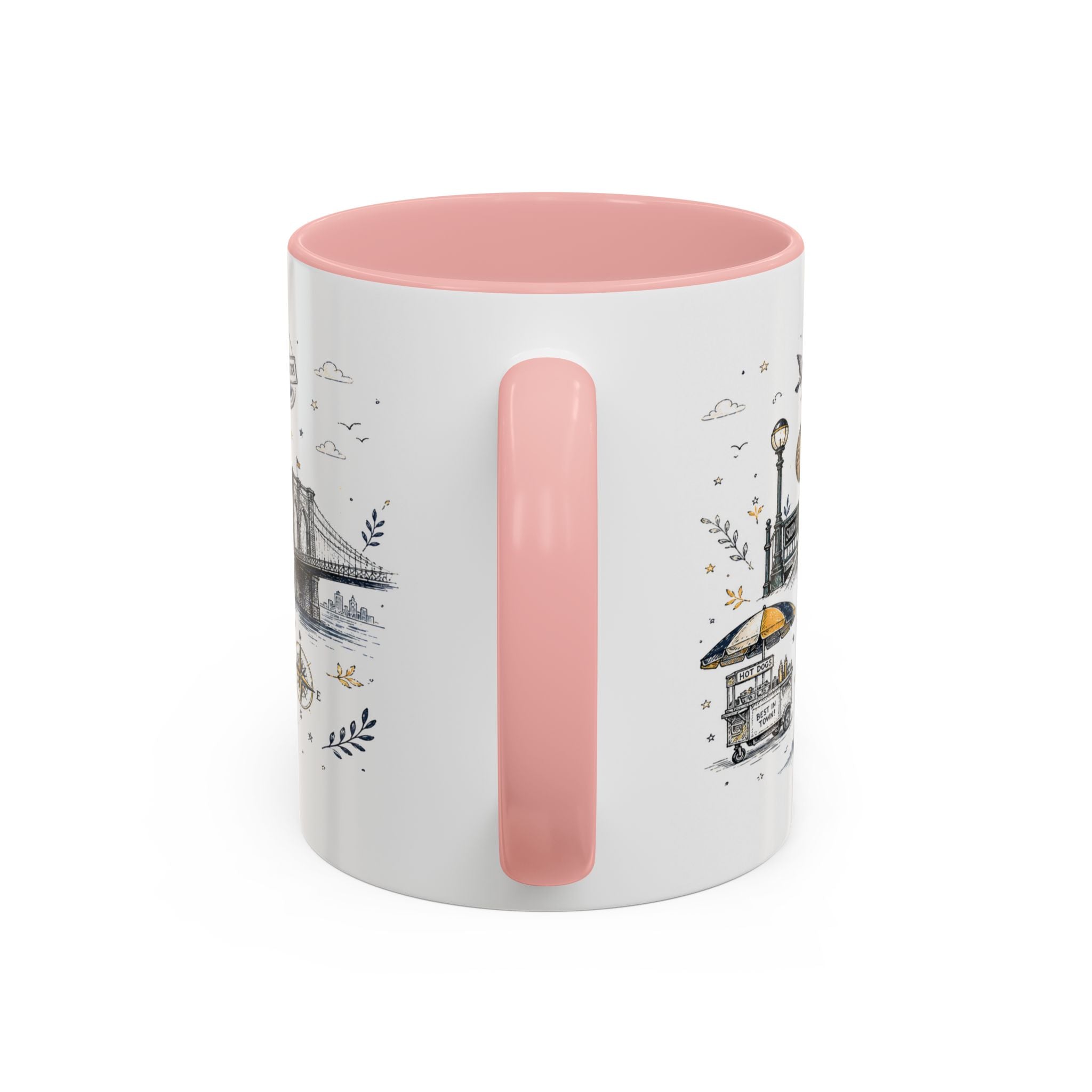 New York City Coffee Mug | New York Souvenir Travel Gift | Accent Color Ceramic 11oz 15oz