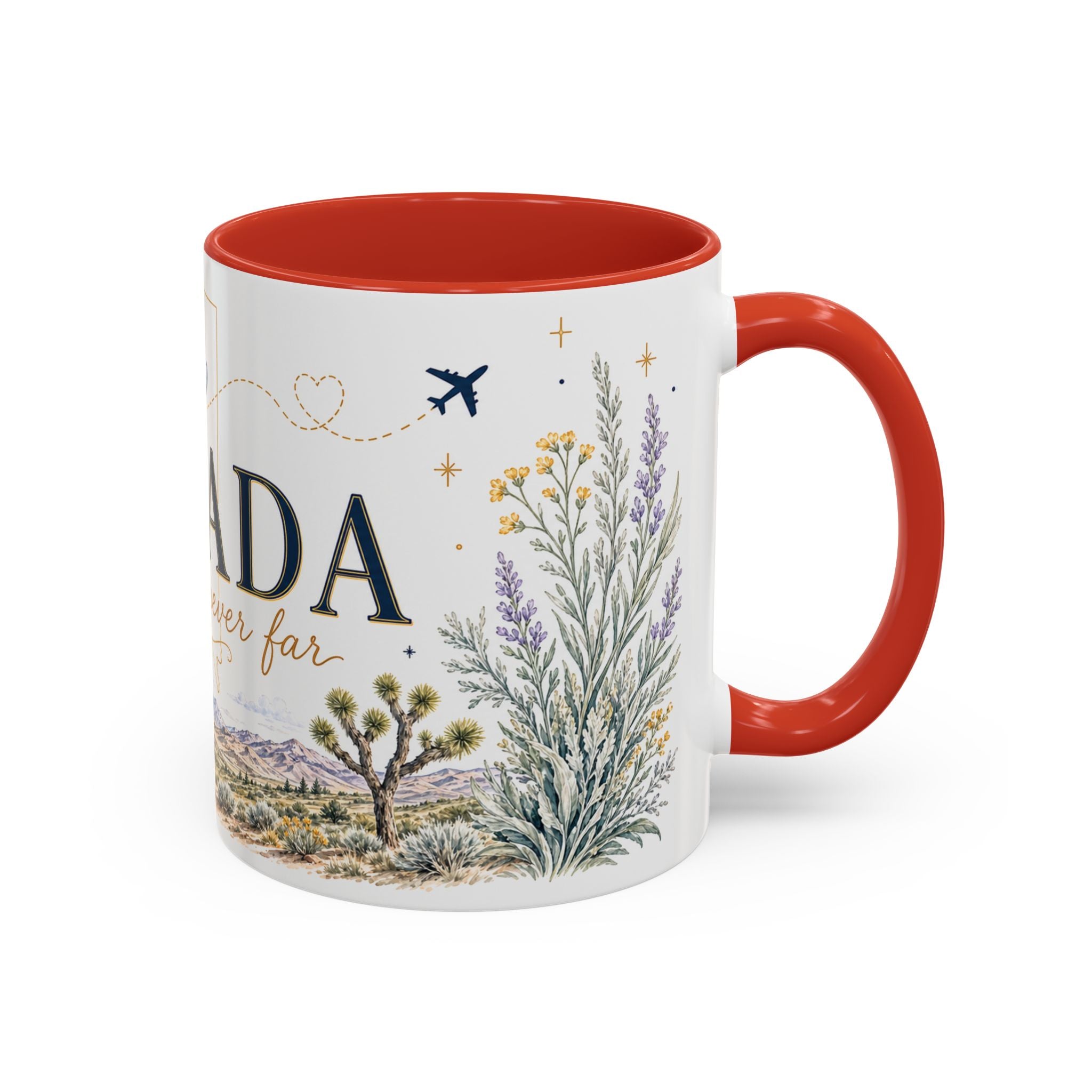 Nevada Home State Mug | Moving Away, Long Distance Friendship Gift | 11oz 15oz Accent Mug