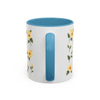 Hawaii Yellow hibiscus Mug, State Flower Floral Coffee Cup, 11oz Botanical Gift