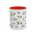 Georgia Sweetbay Magnolia Mug, State Flower Floral Coffee Cup, 11oz Botanical Gift