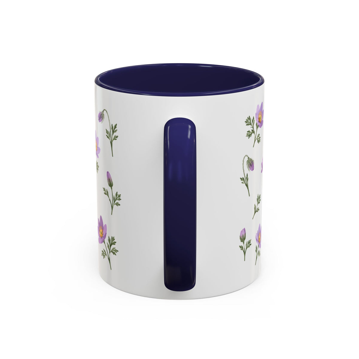 South Dakota Pasque Flower Mug, State Flower Floral Coffee Cup, 11oz Botanical Gift